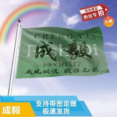 成毅应援大旗音乐节应援旗明星户外演唱会应援旗帜定制定做