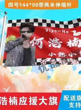 何浩楠大旗定制彩旗红旗户外演唱会应援旗制做音乐节旗帜