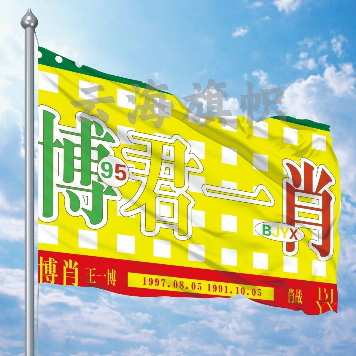 博君一肖应援大旗王一博肖战CP应援旗户外演唱会手持大旗定制周边
