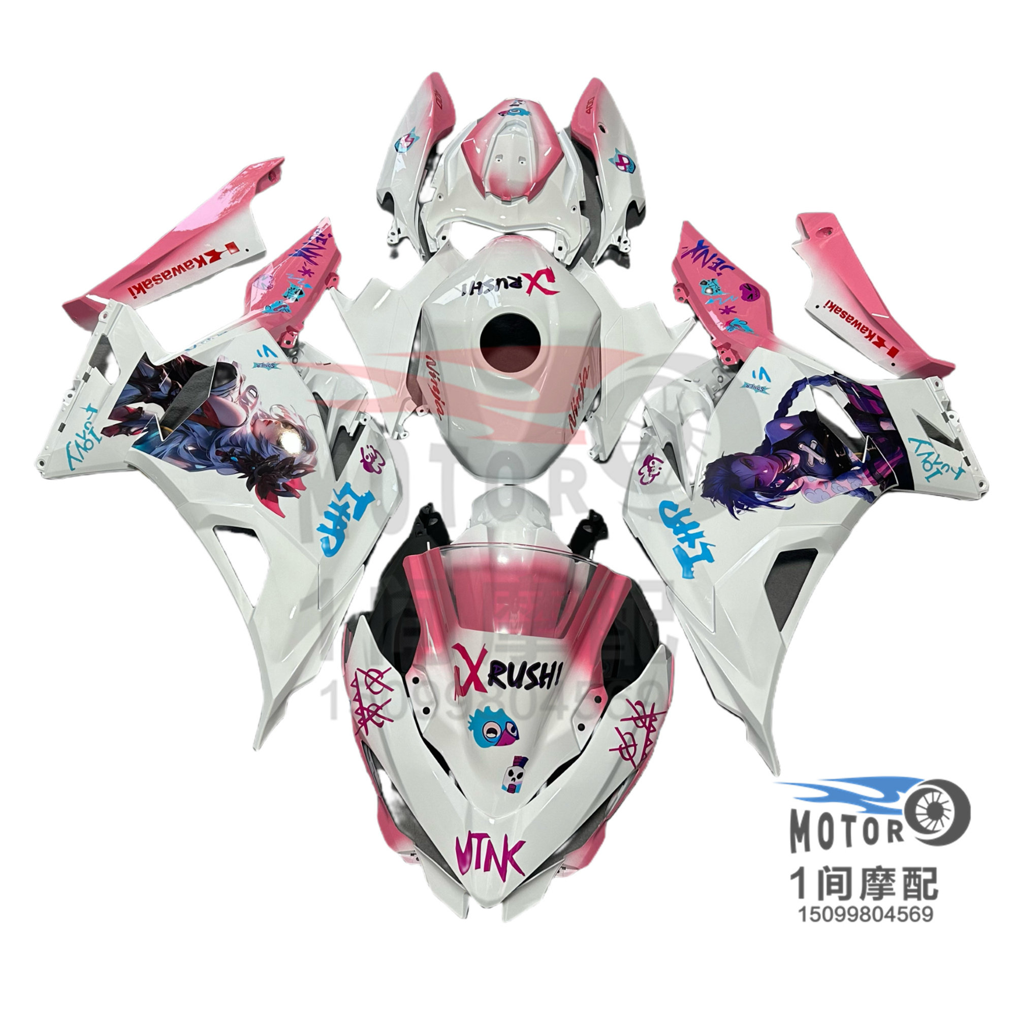 适用川崎忍者Ninja400全车外壳18-24年版画可定制车壳可改色 - 实物图