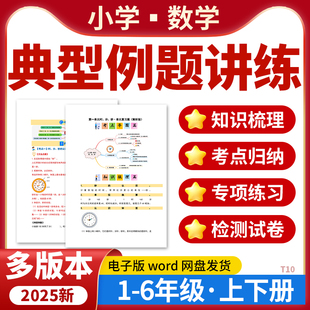 小学例题练习题数学2025专项考点典型a1863精讲讲义梳理精炼知识