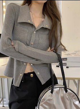 MR 已出货 大码polo领长袖正肩T恤秋季女装胖mm打底衫针织上衣女