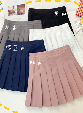 JK制服衬衫半身裙连衣裙子百褶裙女春夏两件套装短裙短袖t恤女夏