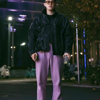 DPS 24SS基础通勤毛线圈纯棉弯刀版型宽松显瘦卫裤clean fit男女