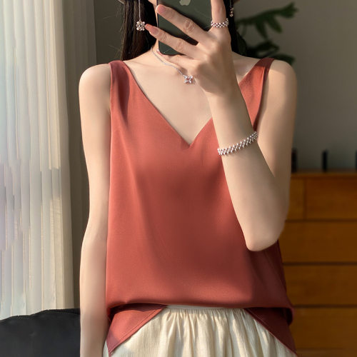 丝绸真丝挂脖吊带背心女2026夏季