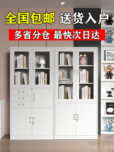钢制文件柜资料柜办公室铁皮档案柜书柜财务凭证柜带锁柜子储物柜