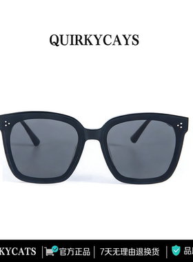 简约方形黑色防紫外线墨镜