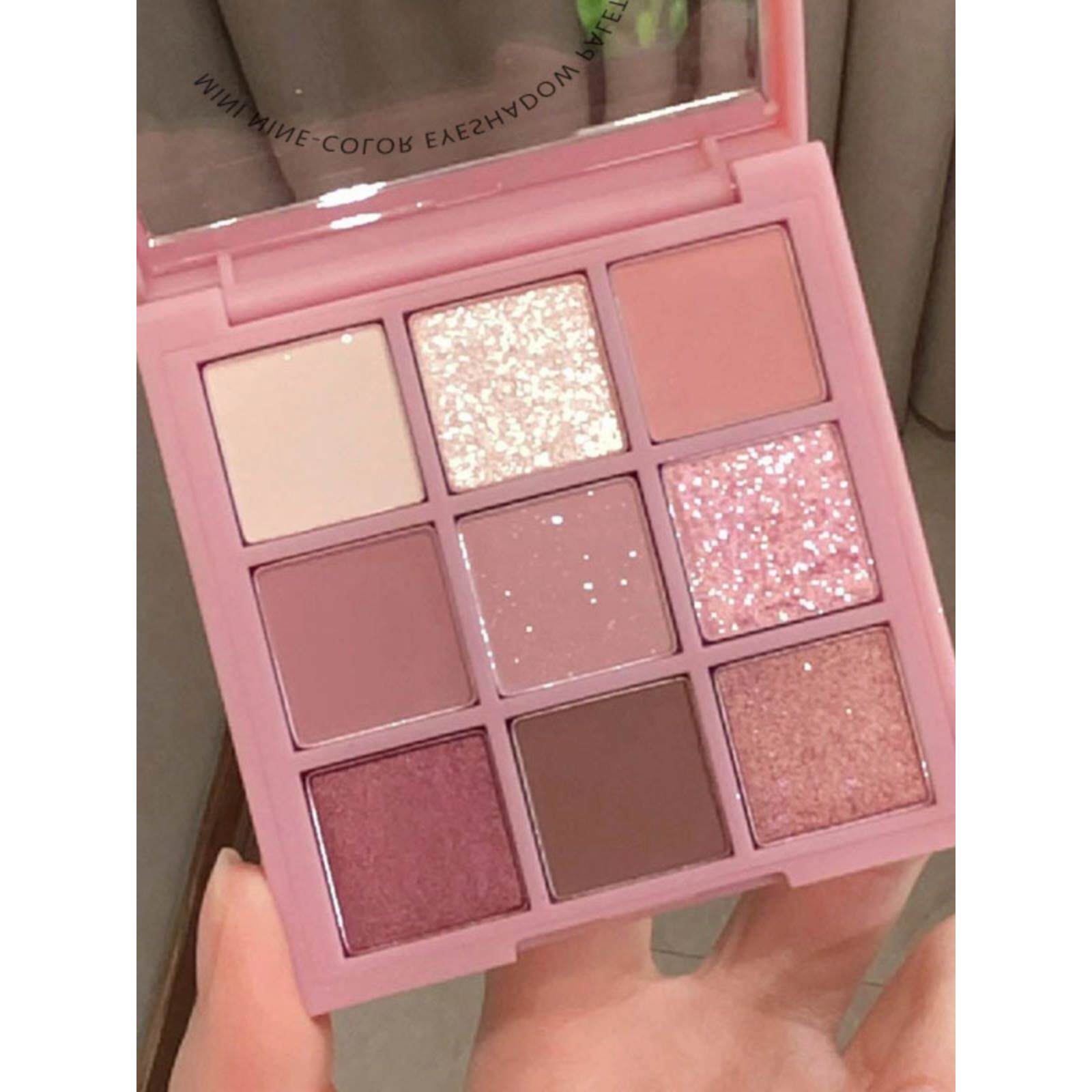 2023烟粉玫瑰眼影盘亮片哑光珠光粉色系温柔低饱和秋冬平价学生党