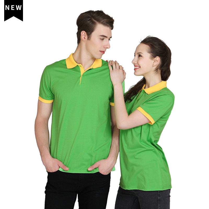 夏季翻领工衣polo衫企业短袖工作服印logo男式广告衫T恤定制定做