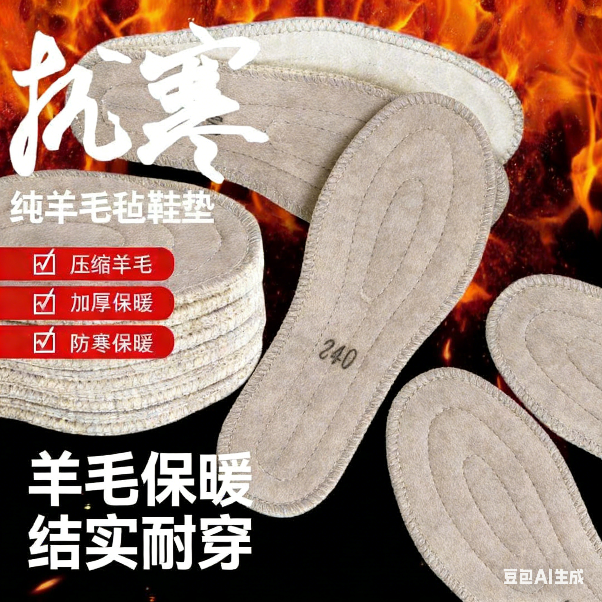 纯羊毛毡鞋垫加厚保暖防寒男女通用可裁剪冬季雪地靴鞋垫,服饰配件/皮带/帽子/围巾,鞋垫,淘宝优惠券,粉丝福利购,淘宝优惠卷