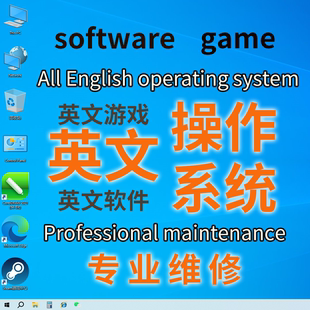 修电脑英文系统英文软件英文游戏维修远程技术服务网络问题咨询