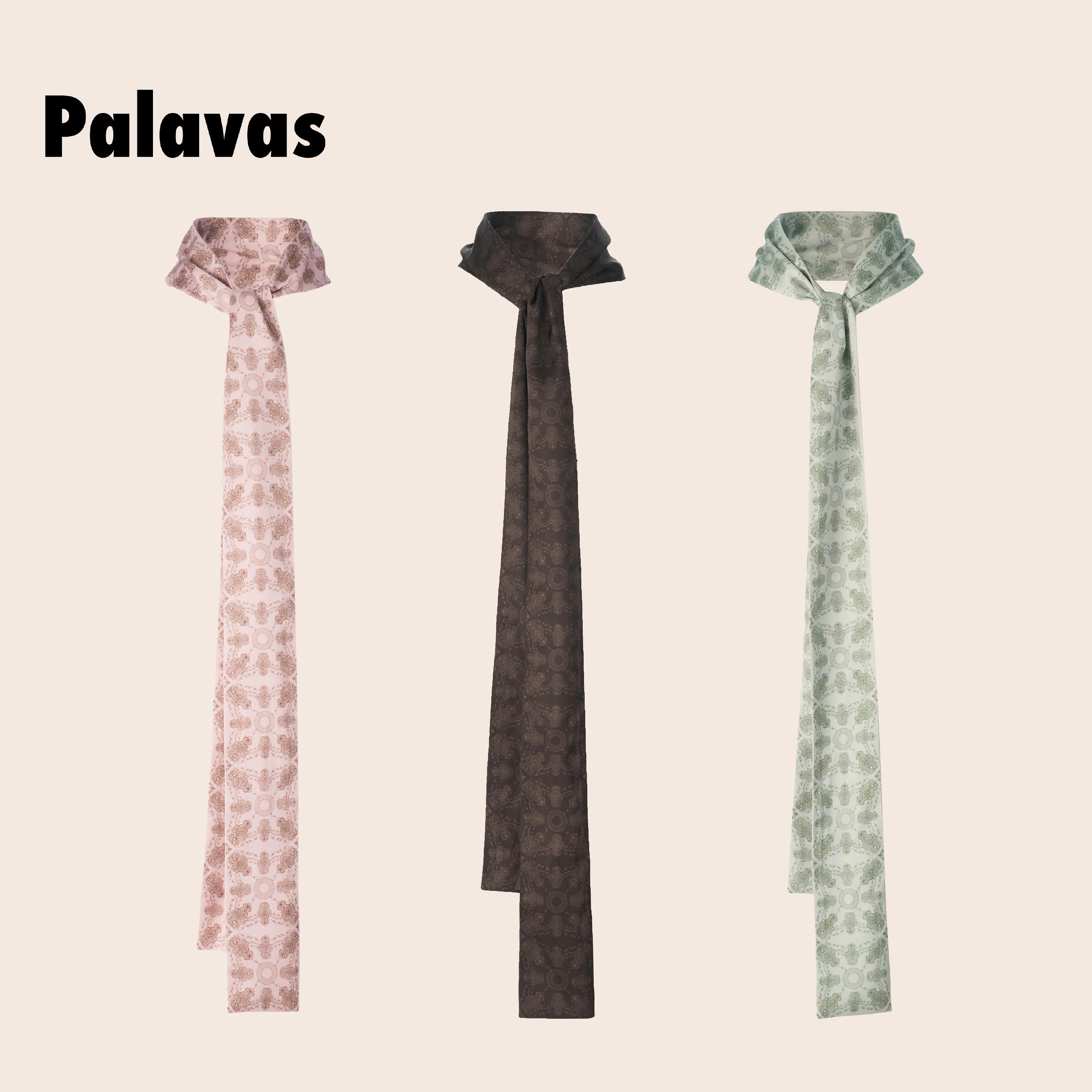 Palavas26春夏孙千钟楚曦李昀锐同款游漾纱丽丝巾女长形飘带围巾