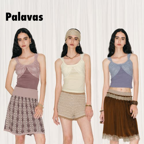 PALAVAS春夏纱丽少女背心