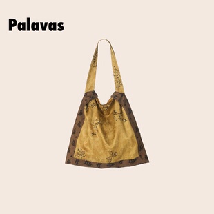 PALAVAS春夏新款埃洛拉之旅单肩包女春夏新款复古风大容量手提包