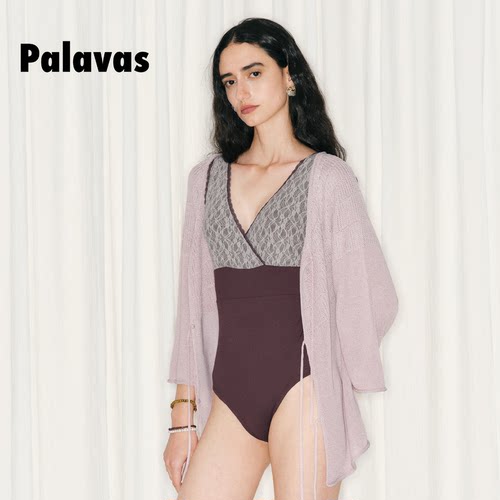 Palavas粉色斋普尔针织开衫女