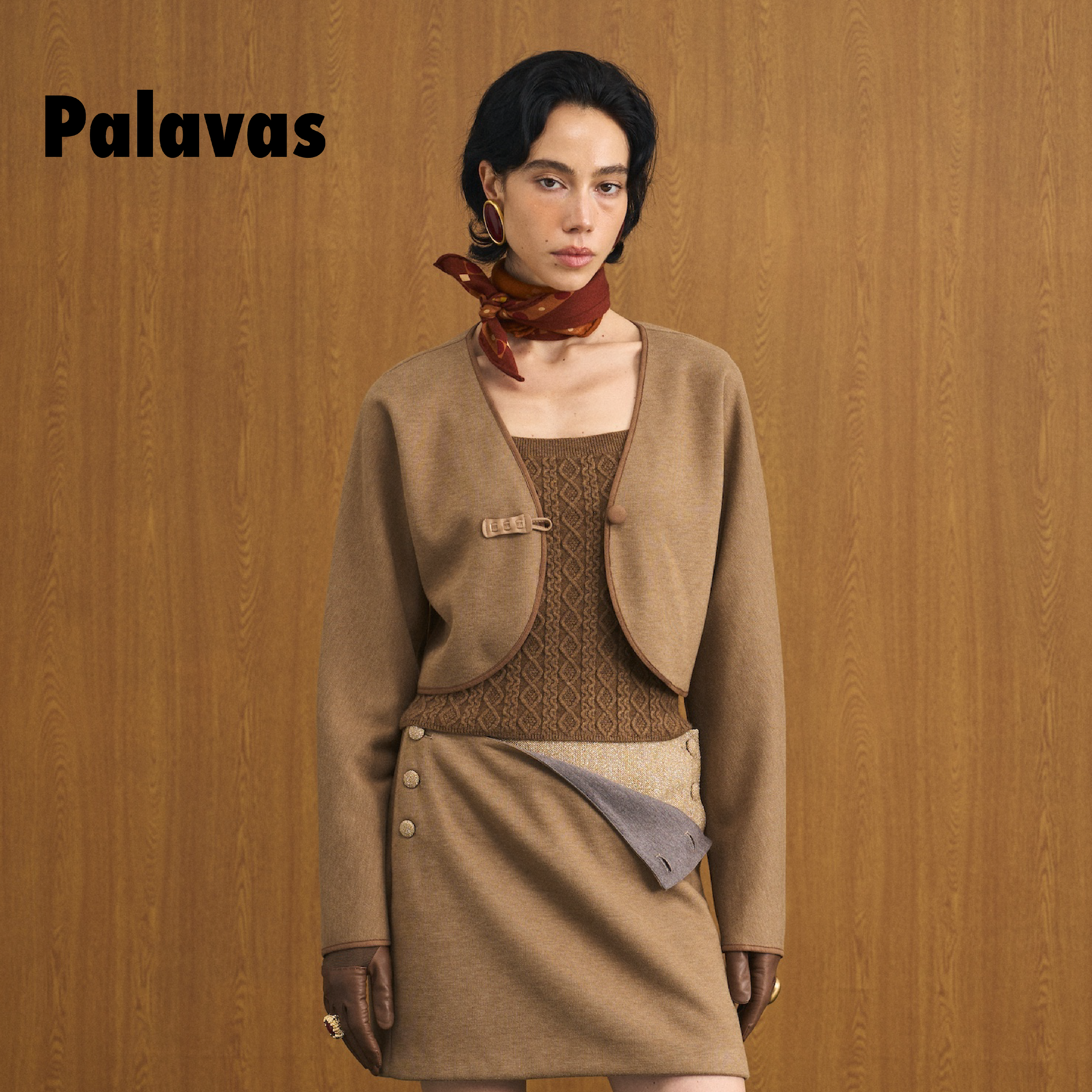 【新品】PALAVAS法兰西回眸外套复古拼接法式短款外套女原创设计,女装/女士精品,短外套,淘宝优惠券,粉丝福利购,淘宝优惠卷