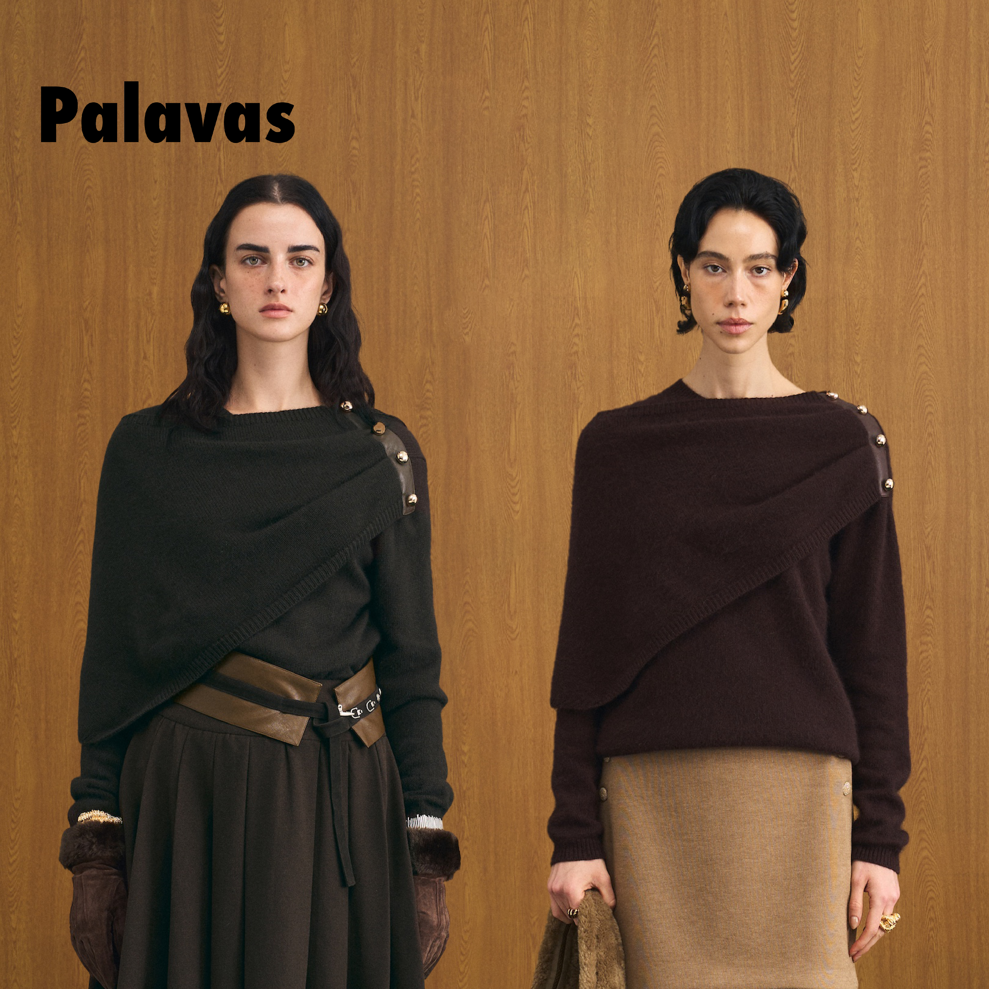 Palavas张婧仪易梦玲同款布洛涅骑士针织上衣肌理感针织衫女原创