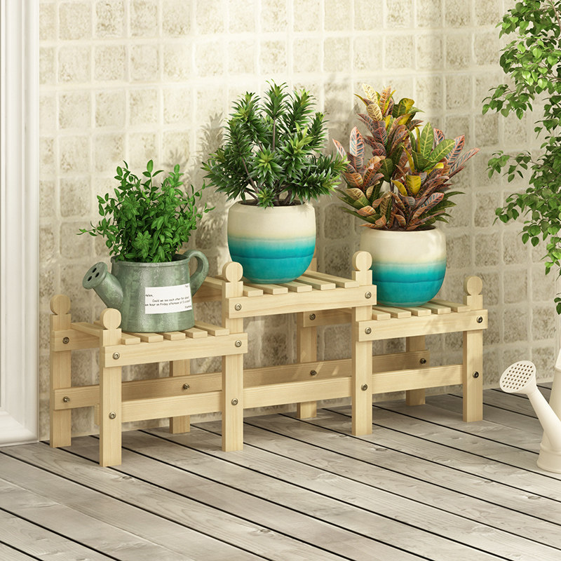 置物架花架子实木室内阳台装饰落地式多肉客厅绿萝盆栽多层花盆架