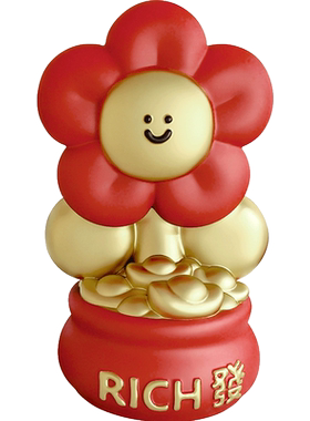 泽歌发财花花装饰摆件