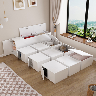 独立组合榻榻米床箱储物简约现代