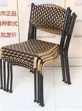家用小藤椅子靠背椅客厅阳台家用休闲手工编织藤椅矮凳子餐椅特价