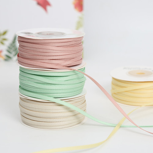 3mm涤棉带丝带diy手工绸缎带礼物花束包装蛋糕装饰品服装辅料织带