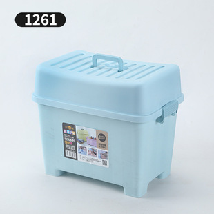 储物凳收纳凳可坐塑料加厚大号长方形带提手玩具钓鱼游泳换鞋板凳