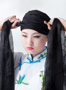 头纱用品皱料戏曲水纱戏剧包头绉