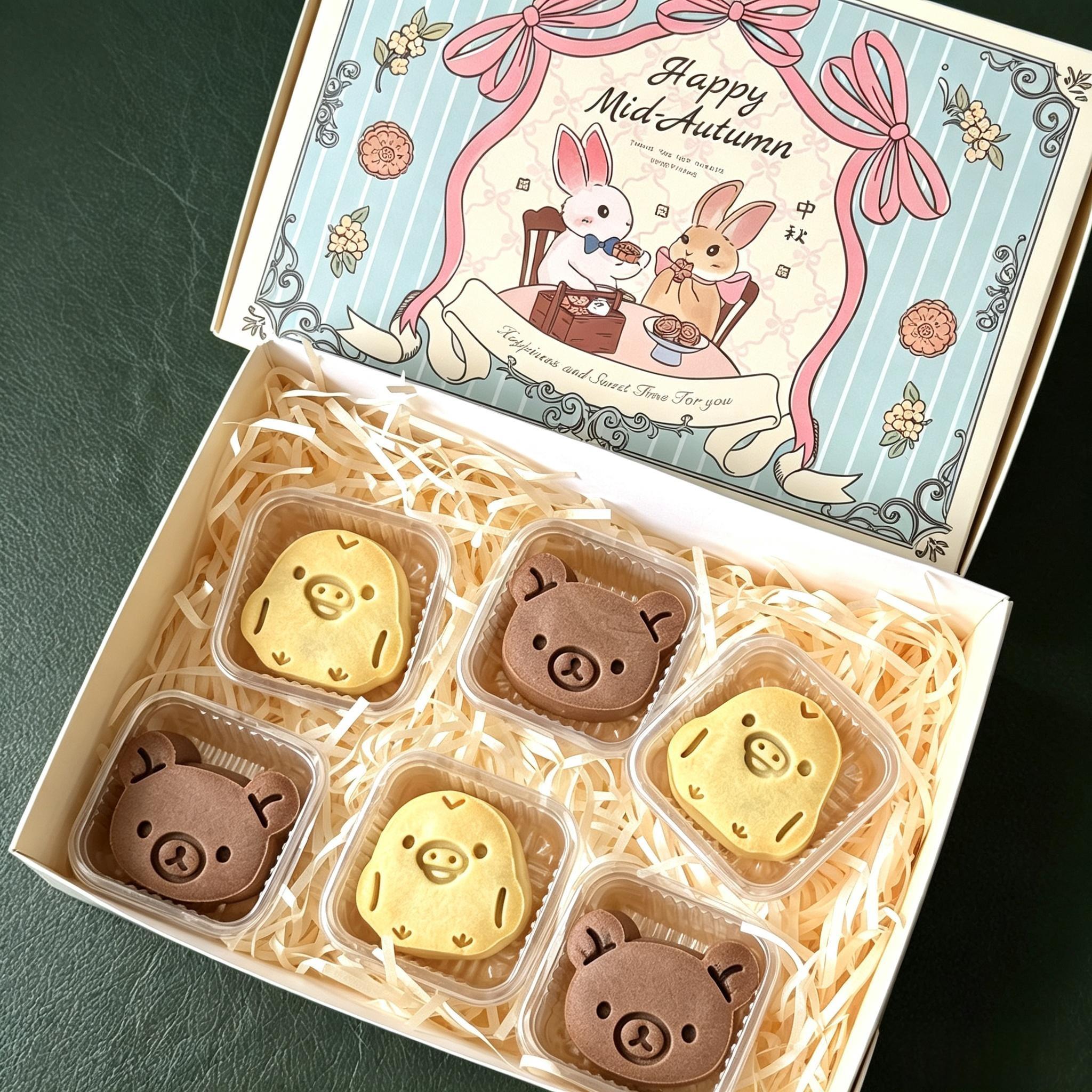 烘焙工具轻松熊月饼模具小鸡小熊