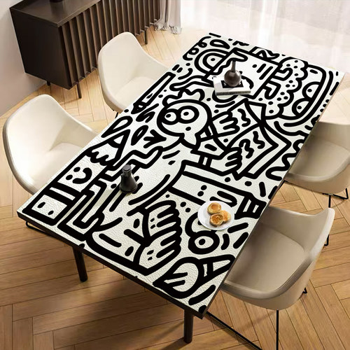 趣味涂鸦防水防油硅胶加厚餐桌垫