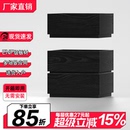 意式 轻奢积木矮柜床头柜高级感储物抽屉现代实木床边柜 极简免安装