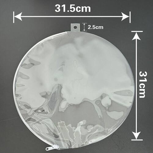 现货圆形应援扇保护套大王扇透明附带拉链扇套韩国大扇明星应援扇
