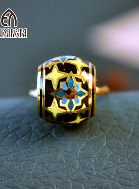 爱沙尼亚925纯银鎏金转运珠复古桶珠欧美吊坠链隔珠男女银饰5202