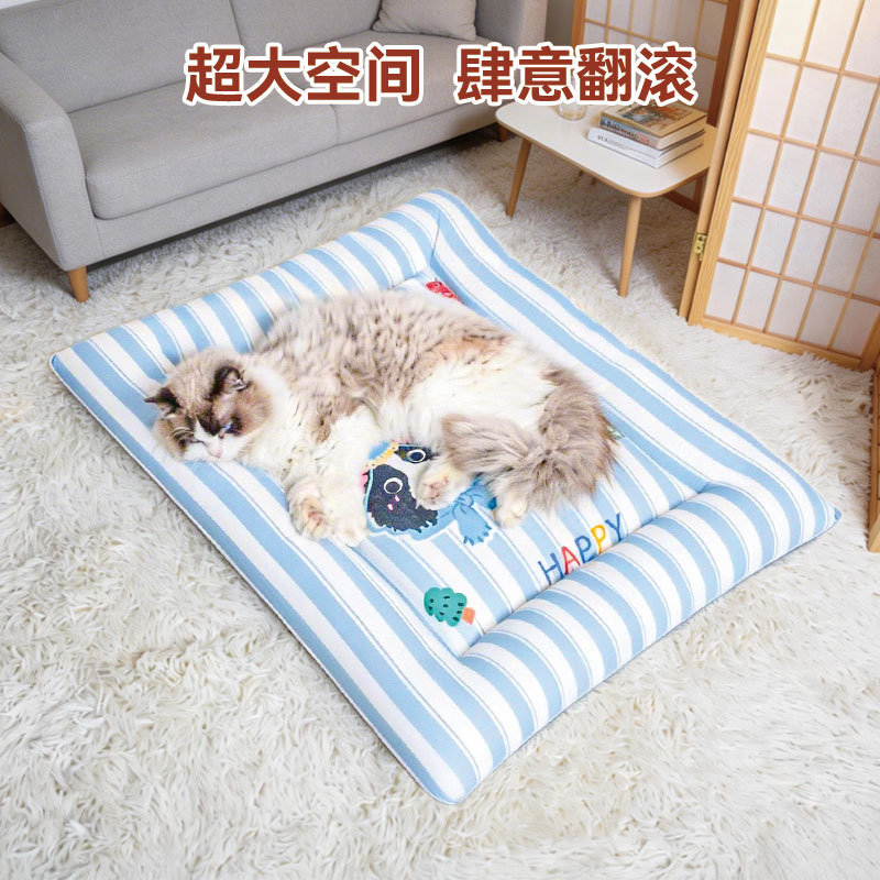 宠物猫咪狗狗垫子帆布卡通猫窝狗窝四季通用猫垫狗垫宽敞舒适睡窝