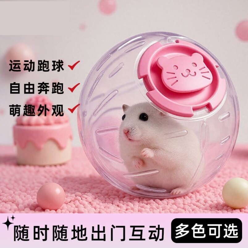 仓鼠跑球解闷滚球金丝熊滚轮运动玩具仓鼠跑轮外出便携小宠专用品