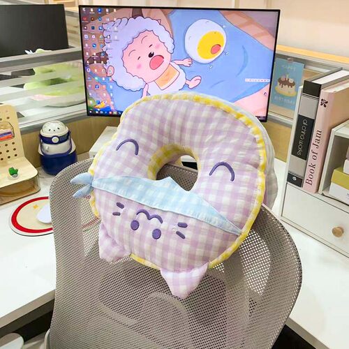 卡通方巾喵午睡枕小学生教室午休专用桌上趴睡神器办公室午休枕头