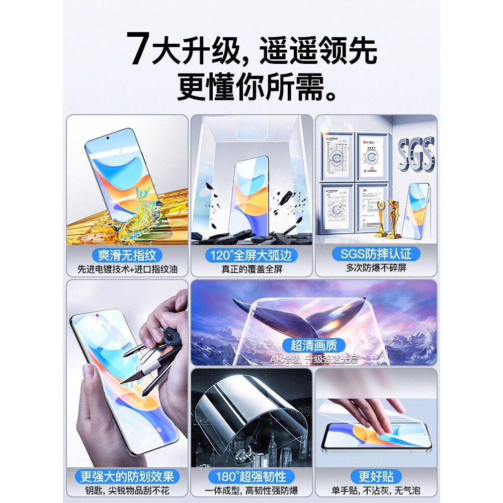 德国蓝猩适用荣耀畅玩50plus钢化膜50plus手机膜40/30plus畅玩20plus畅想60/50pro华为畅享20pro防窥水凝防爆