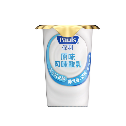PAULS保利风味发酵乳低温酸奶90g*24杯原味草莓芒果冰淇淋味代餐