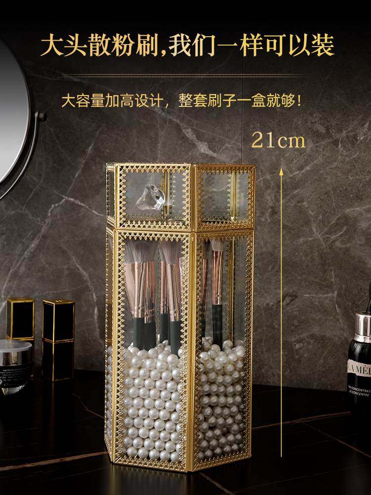 kaman化妆刷收纳筒防尘眉笔刷子桶桌面化妆品口红盒眼影刷收纳盒