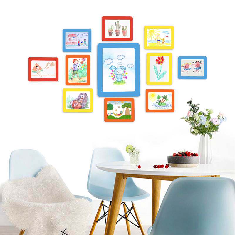 带膜磁性相框免打孔照片墙创意6寸奖状展示组合装饰磁吸墙贴画框