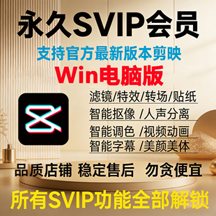 剪映svip永久会员win电脑版字幕识别剪辑软件解锁多种样式功能