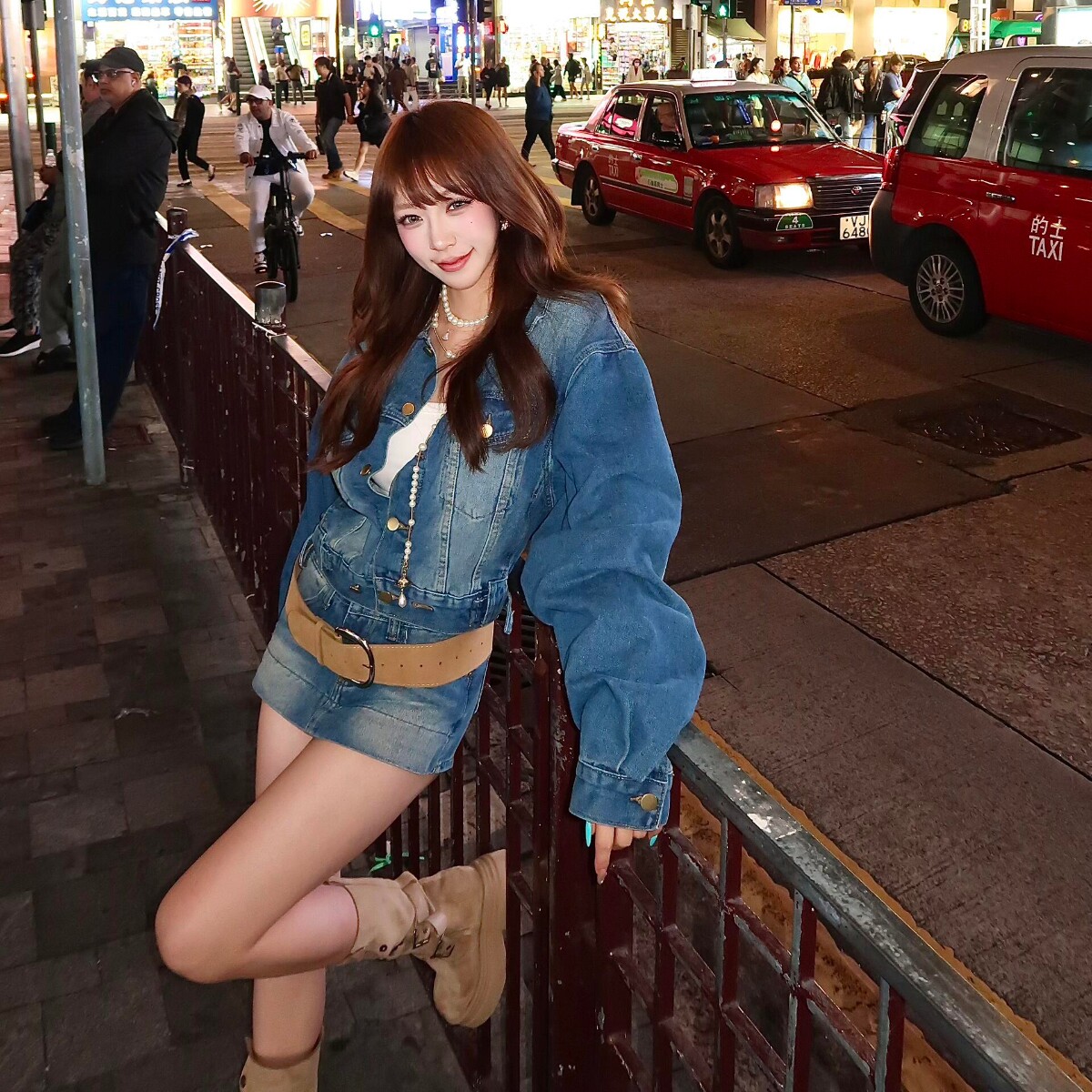 已出货 牛仔套装女2026新款宽松显瘦外套纯欲低腰裙裤时髦两件套