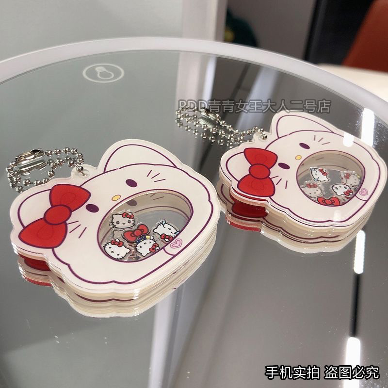 CUTE KITTEN HELLO KITTY KT CAT ROCKER PENDANT KEYCHAIN BAG CHAIN SIMPLE