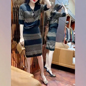 koko春季 半身裙修身 新款 圆领短袖 显瘦两件套 时尚 法国coss