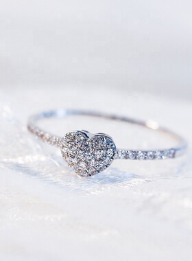 法国coss koko新款时尚戒指轻奢指环 心形戒女 甜美食指戒指款