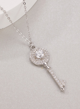 法国coss koko银城s925银心门之钥项链女轻奢小众爆闪钥匙吊坠