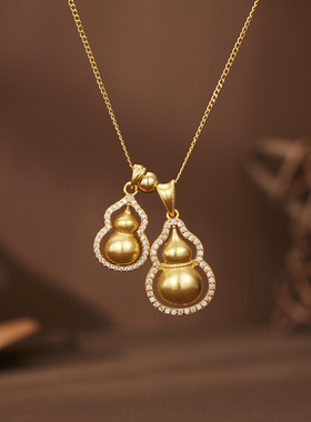 法国coss kokos925银两个葫芦项链女新款双面戴轻奢新中式锁骨