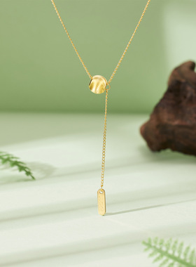 法国coss kokos925银猫眼珠项链女国潮银吊坠侧身链lucky牌子