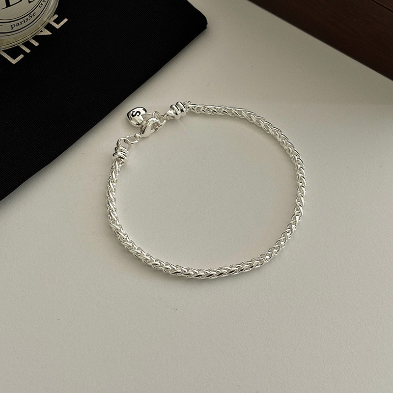 法国coss koko版简约小众设计感手链女s字母重工粗链质感爱心