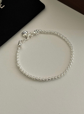 法国coss koko版简约小众设计感手链女s字母重工粗链质感爱心